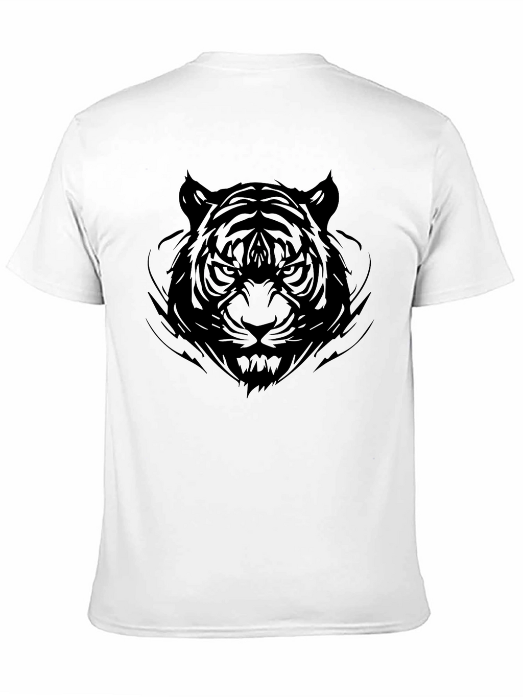 Black Tiger Graphic Tee - Mens Casual Shirt