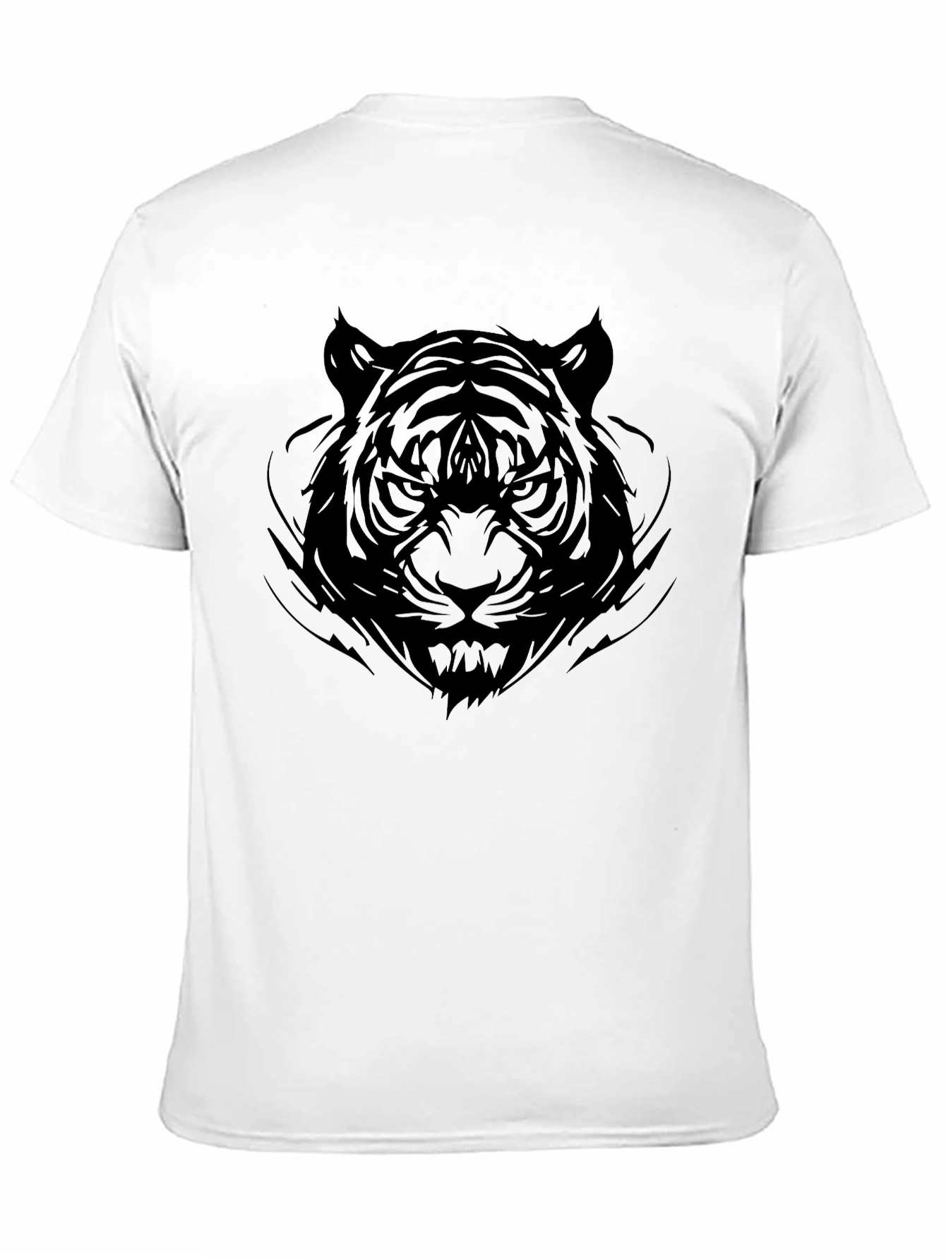 Black Tiger Graphic Tee - Mens Casual Shirt