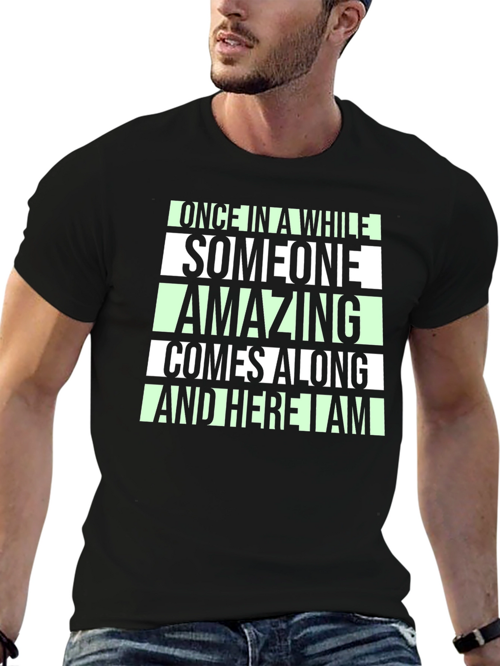 Amazing Comes Along Black T-Shirt