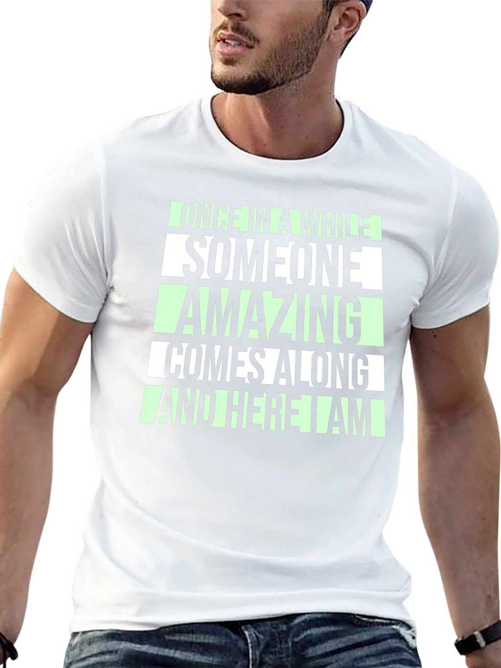 Amazing Comes Along Black T-Shirt