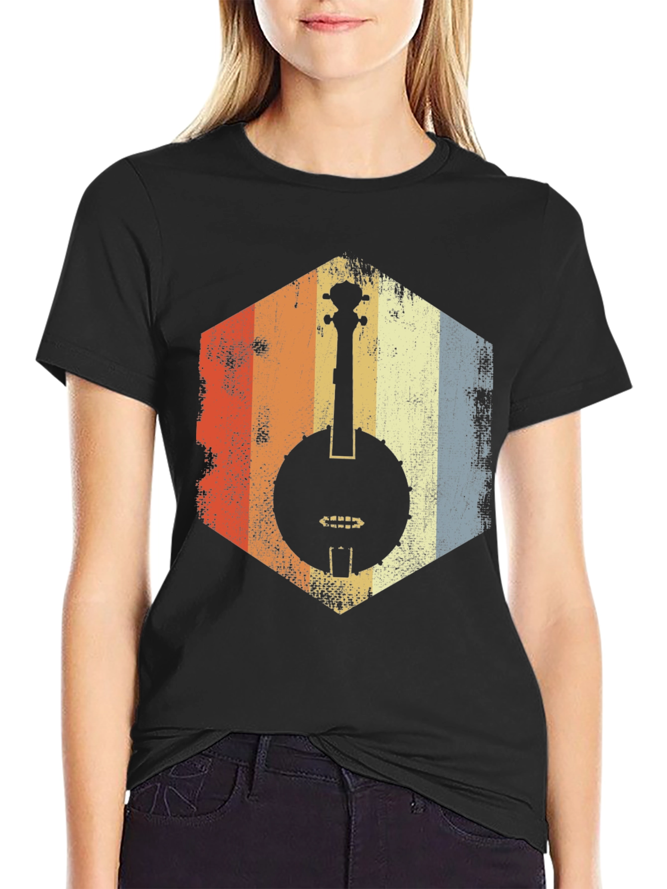 Retro Banjo Graphic Tee - Vintage Music Lover Shirt