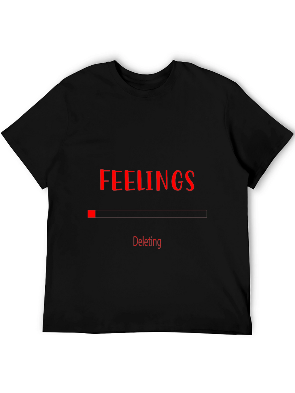 Deleting Feelings Graphic Black T-Shirt
