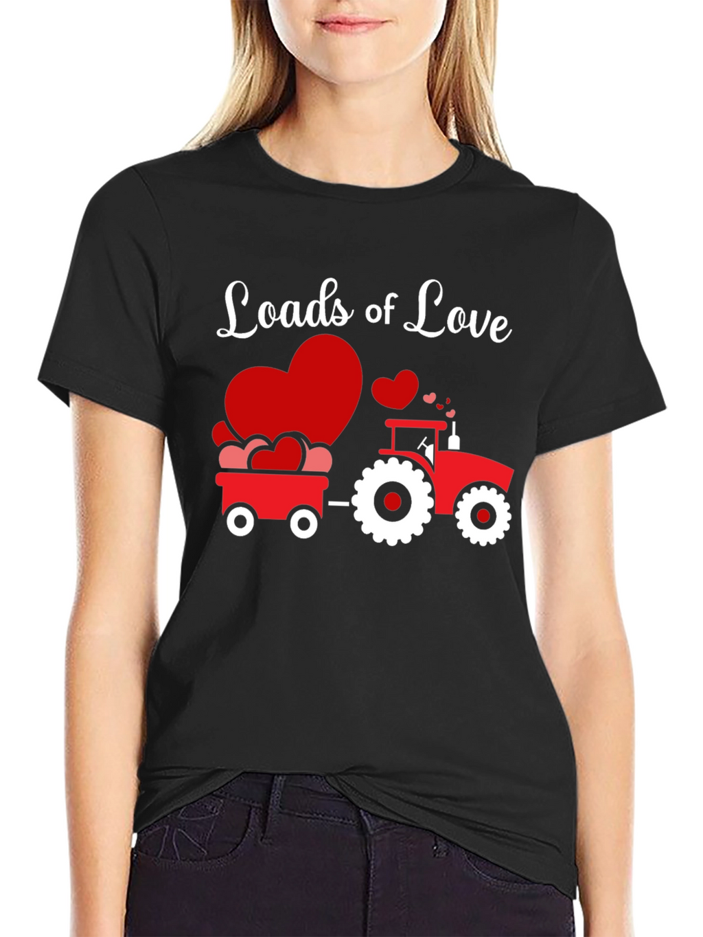 Loads of Love Tractor Valentines Day T-Shirt