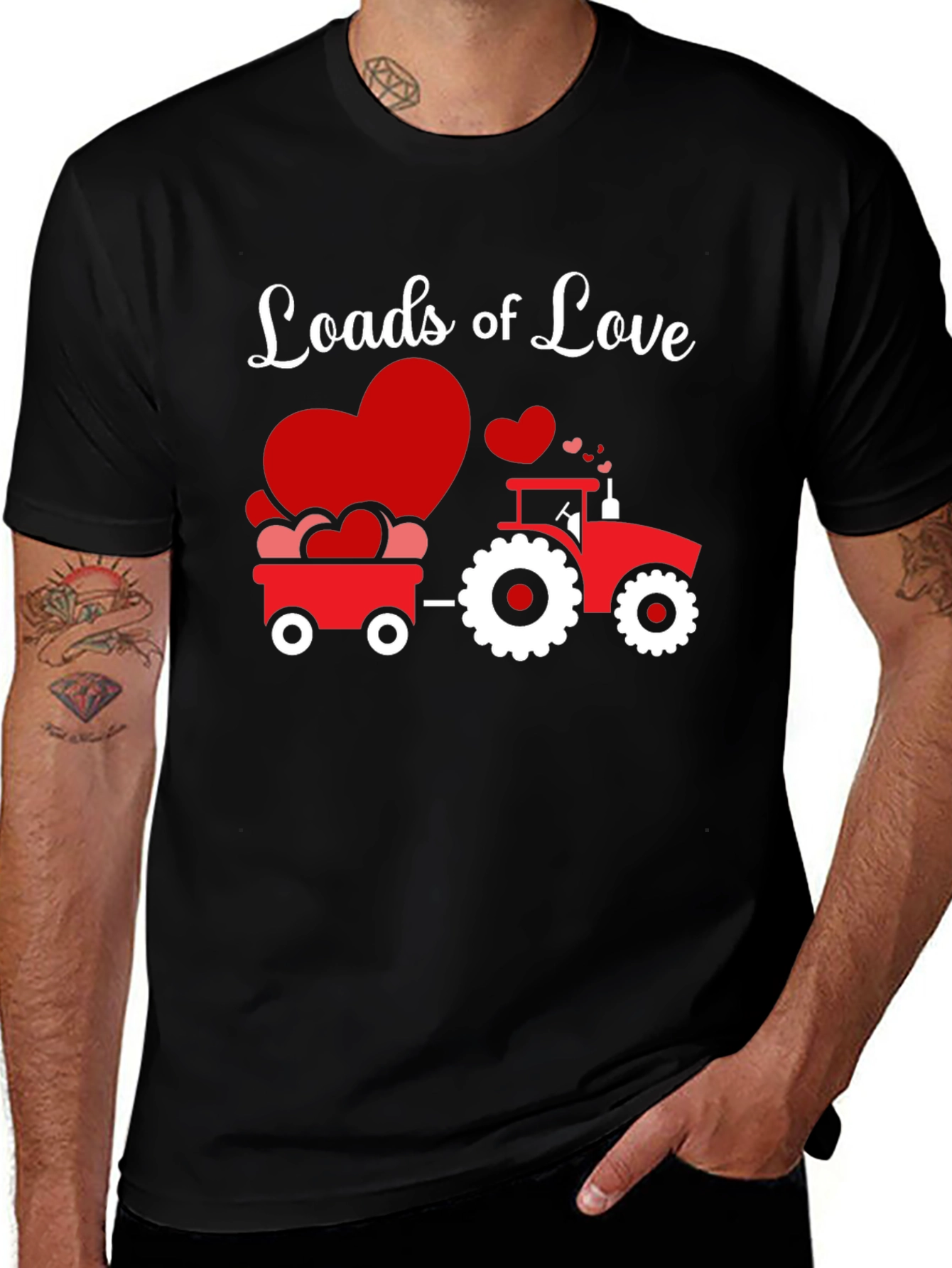 Loads of Love Tractor Valentines Day T-Shirt