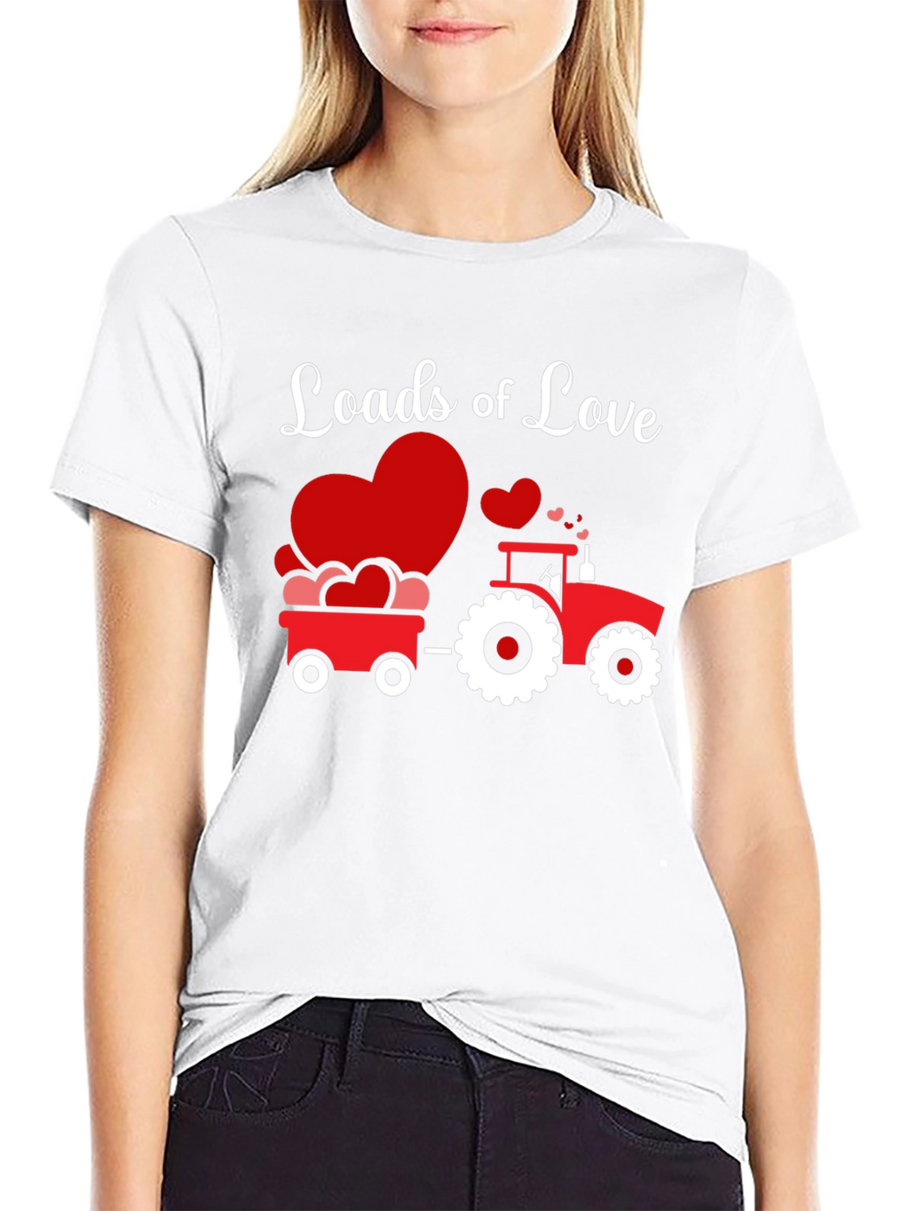 Loads of Love Tractor Valentines Day T-Shirt