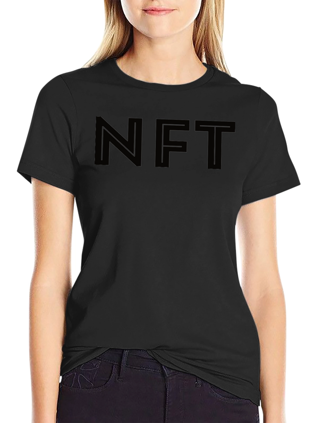 NFT Black Graphic Tee - Trendy Crypto Fashion