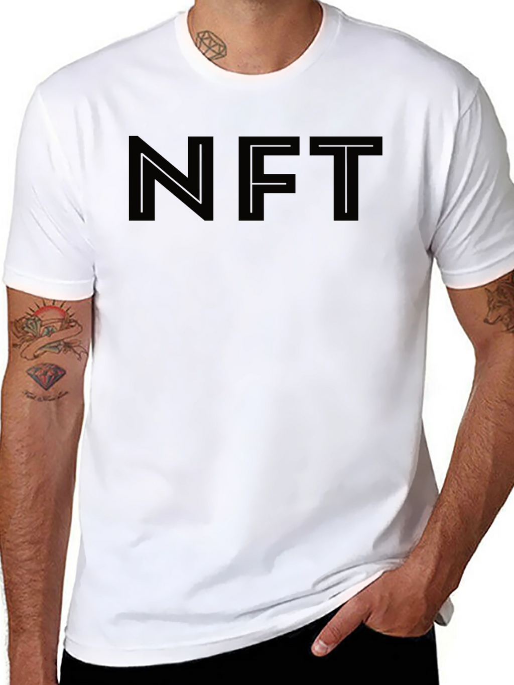 NFT Black Graphic Tee - Trendy Crypto Fashion