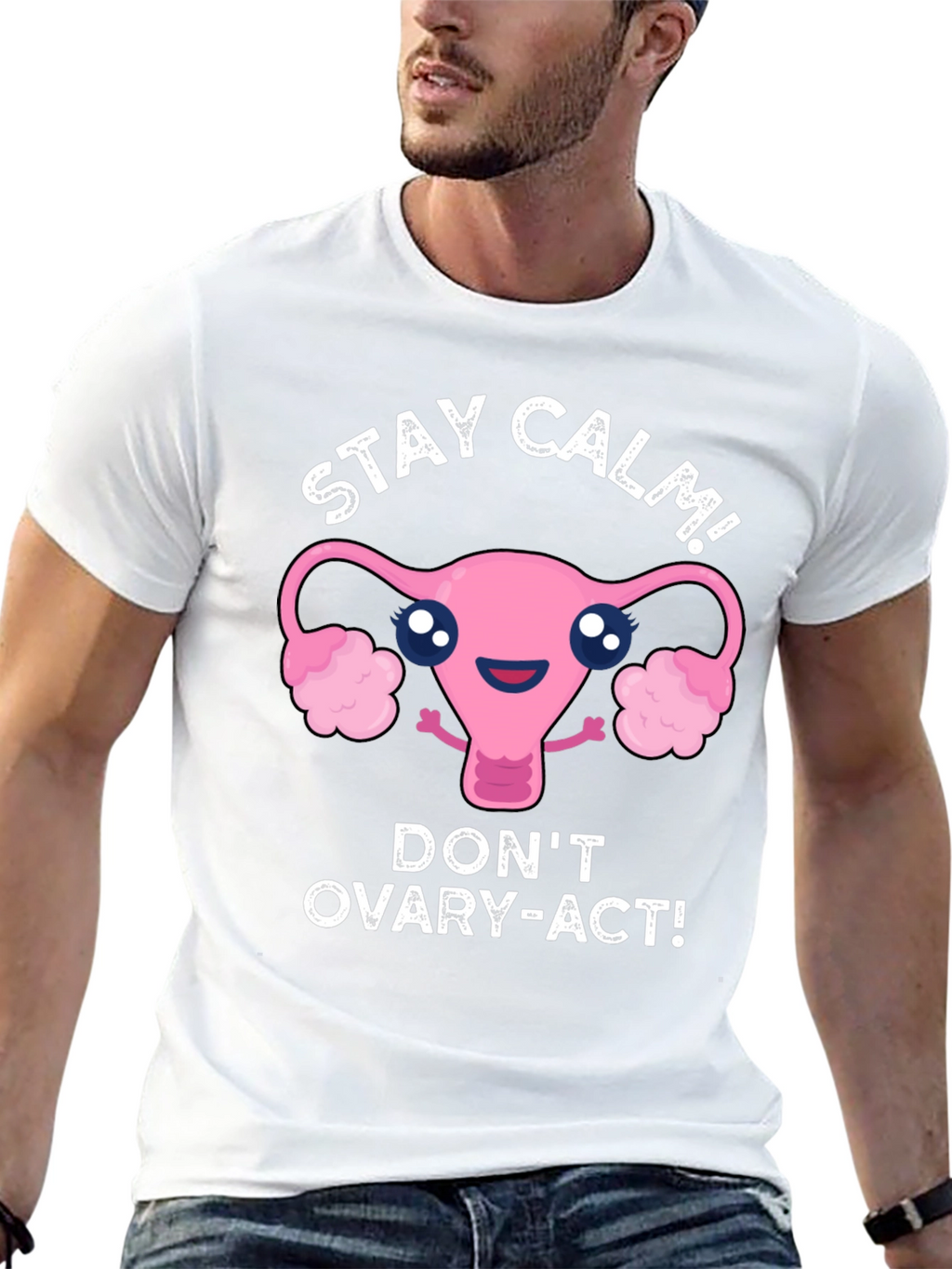 Stay Calm Uterus Graphic T-Shirt