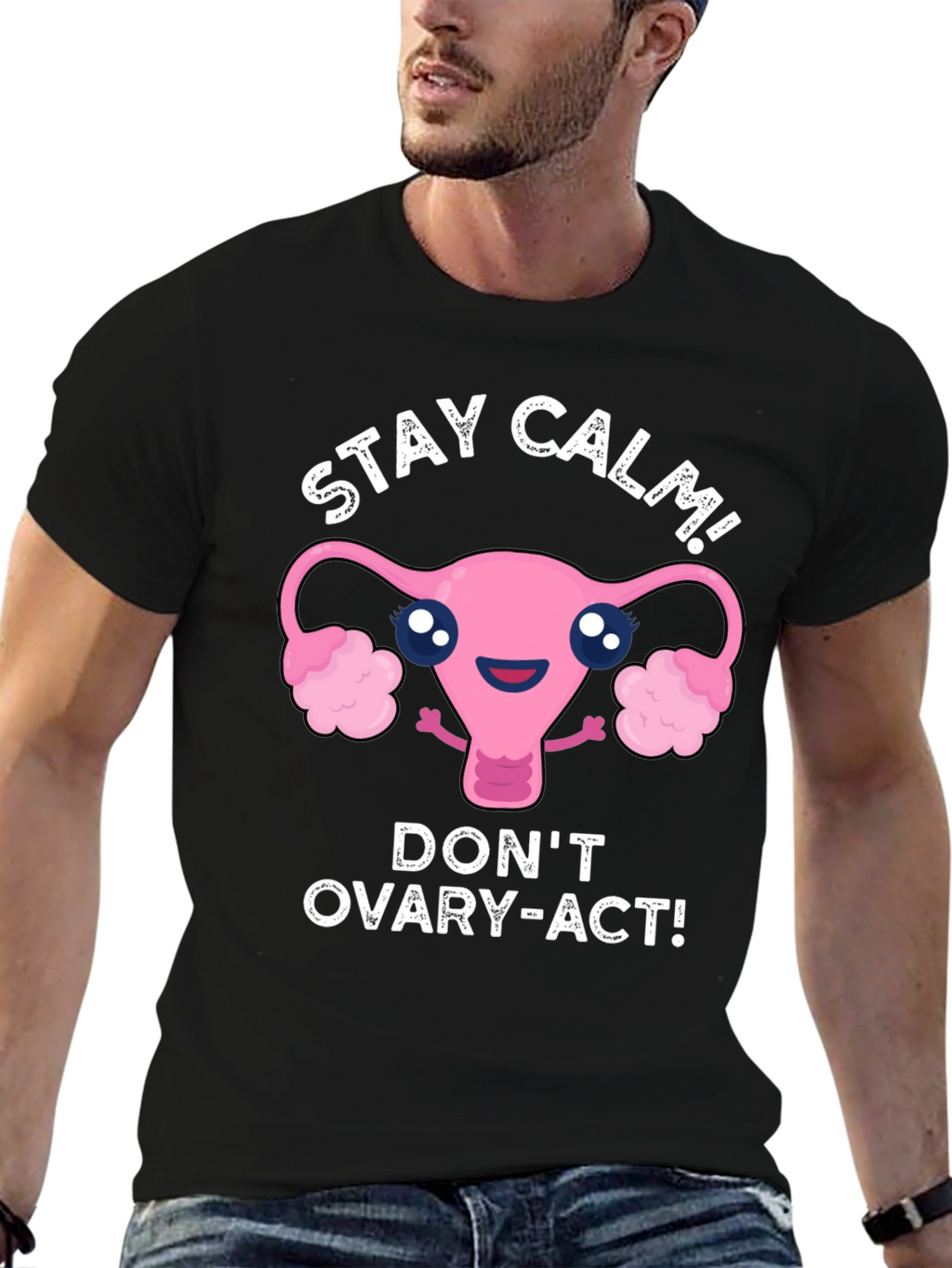 Stay Calm Uterus Graphic T-Shirt