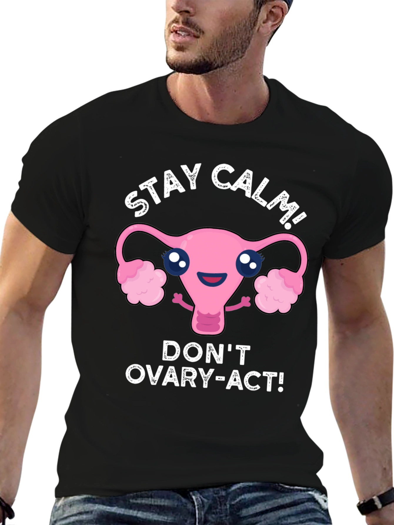 Stay Calm Uterus Graphic T-Shirt