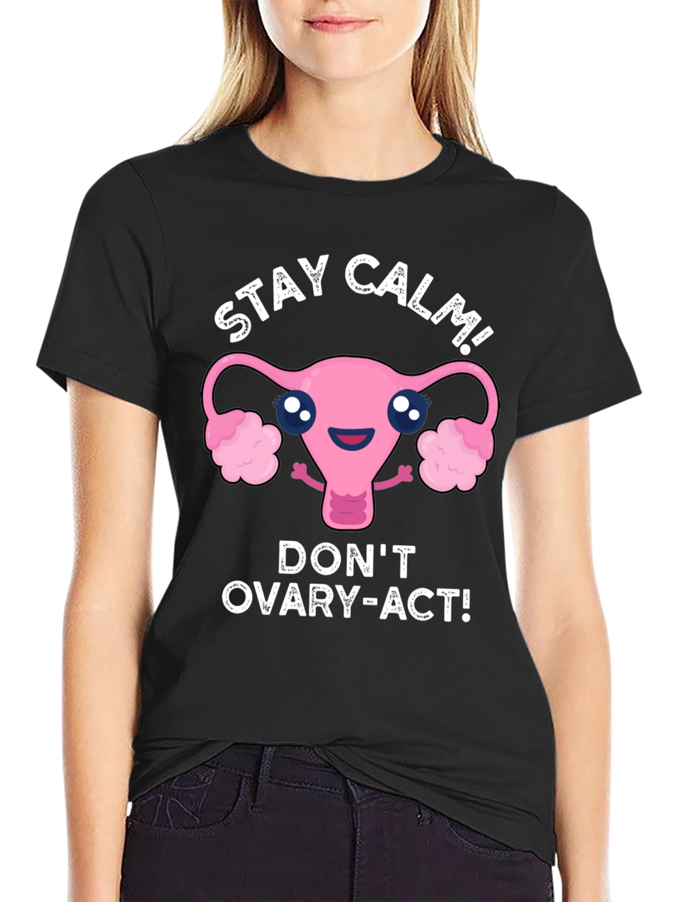 Stay Calm Uterus Graphic T-Shirt