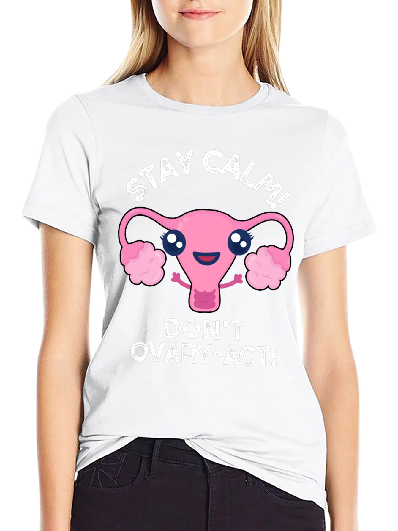 Stay Calm Uterus Graphic T-Shirt