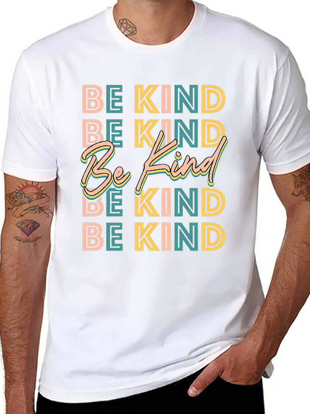 Be Kind Graphic Tee - Retro Style Kindness T-Shirt