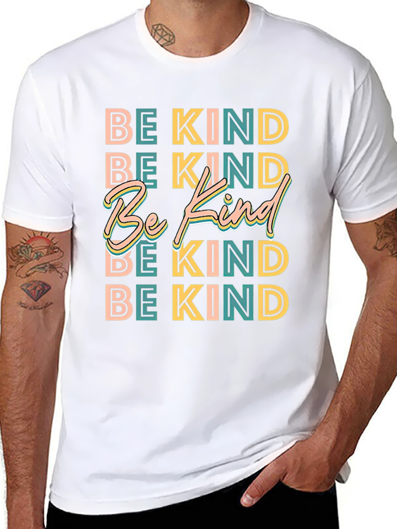 Be Kind Graphic Tee - Retro Style Kindness T-Shirt