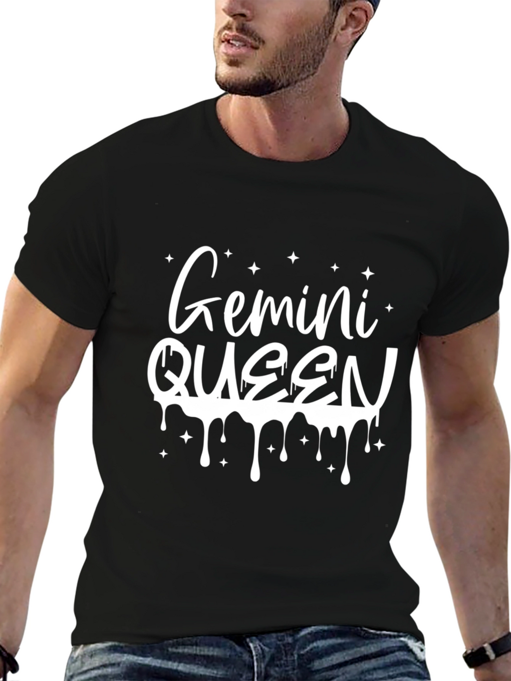 Gemini Queen Black Graphic T-Shirt