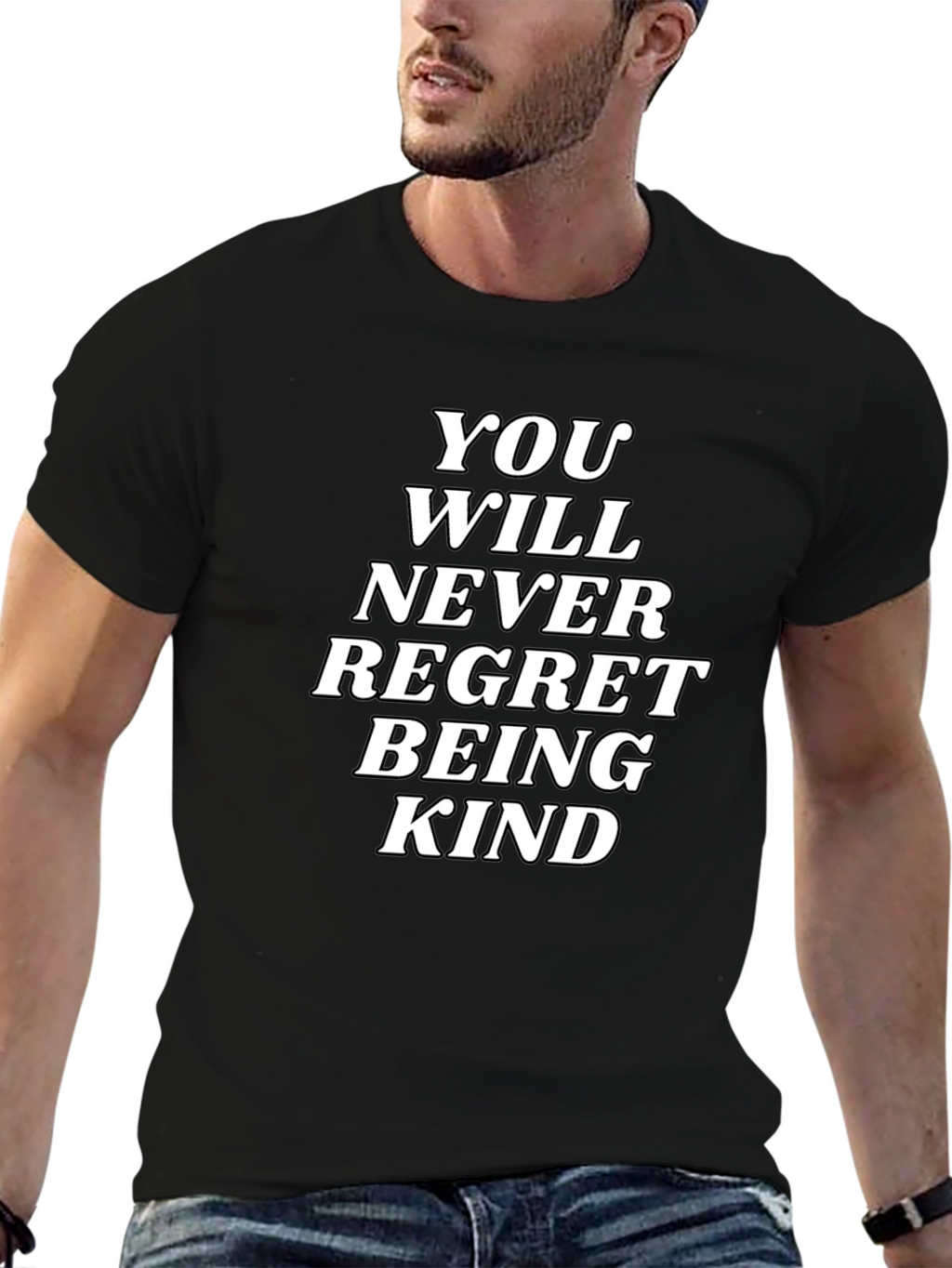 Kindness T-Shirt: Never Regret Being Kind Graphic Tee