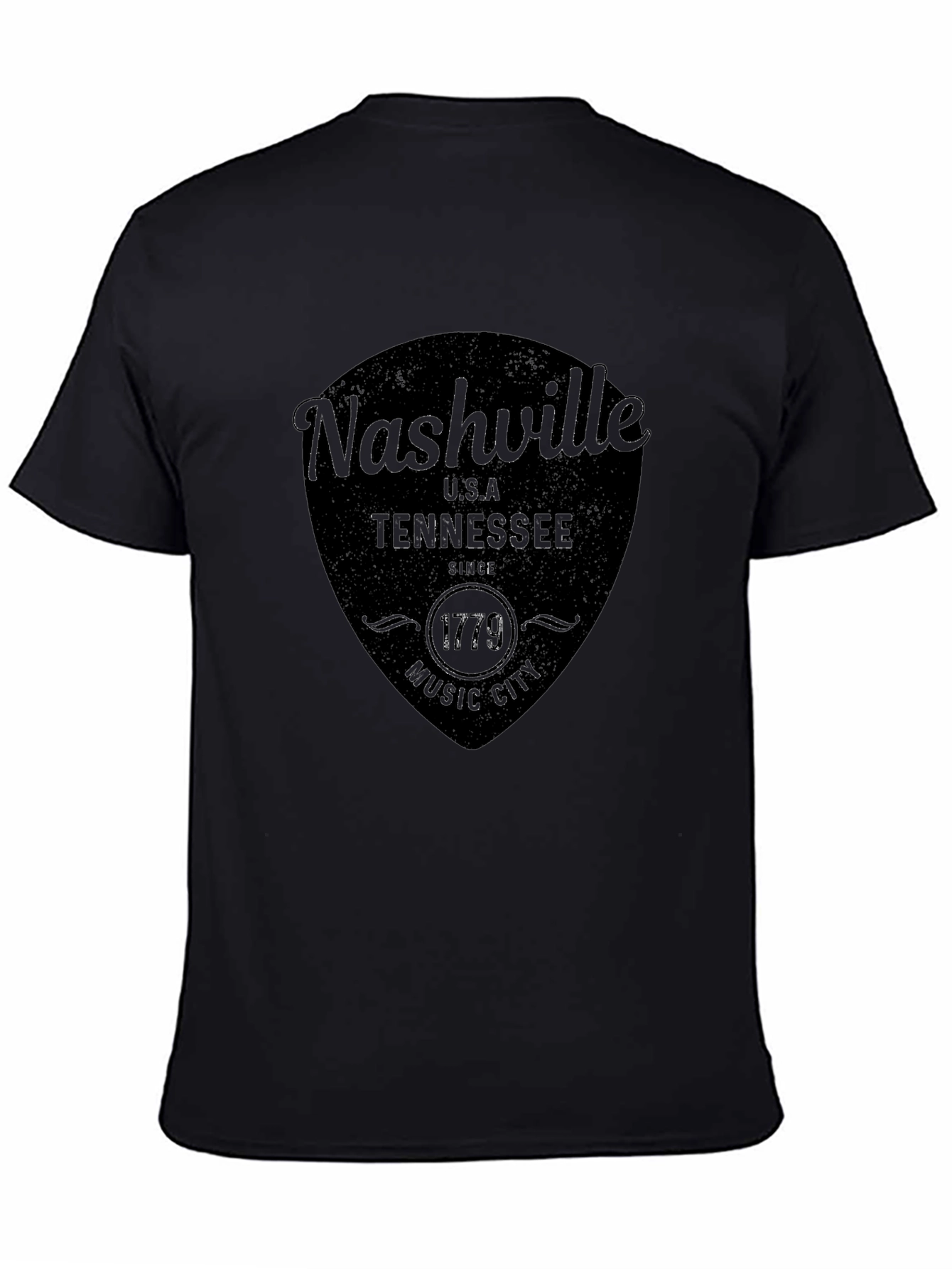 Nashville Tennessee Black Graphic T-Shirt