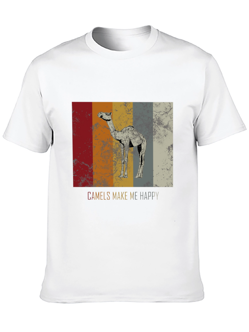 Camels Make Me Happy T-Shirt - Retro Design