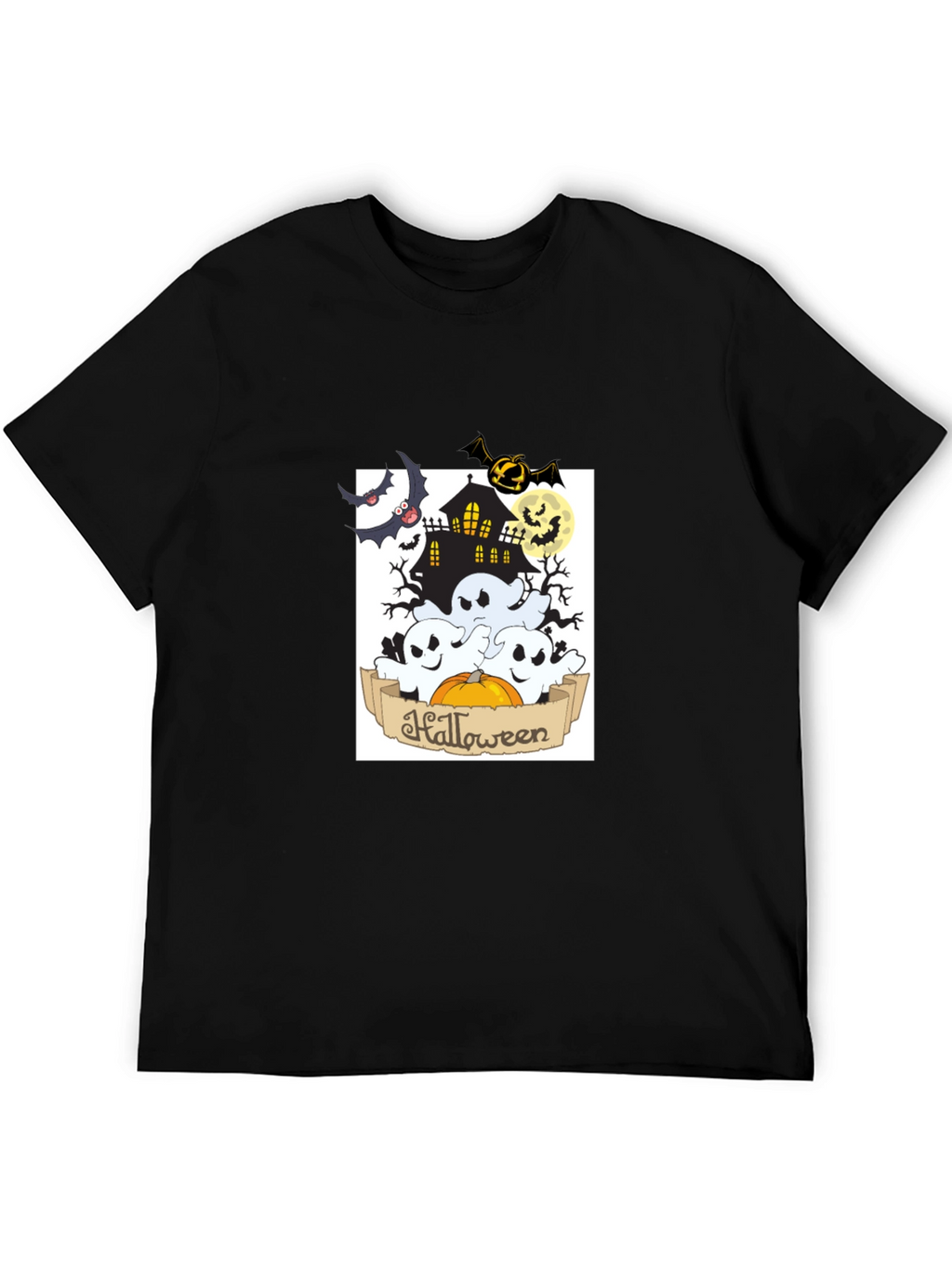 Spooky Halloween Black Graphic Tee