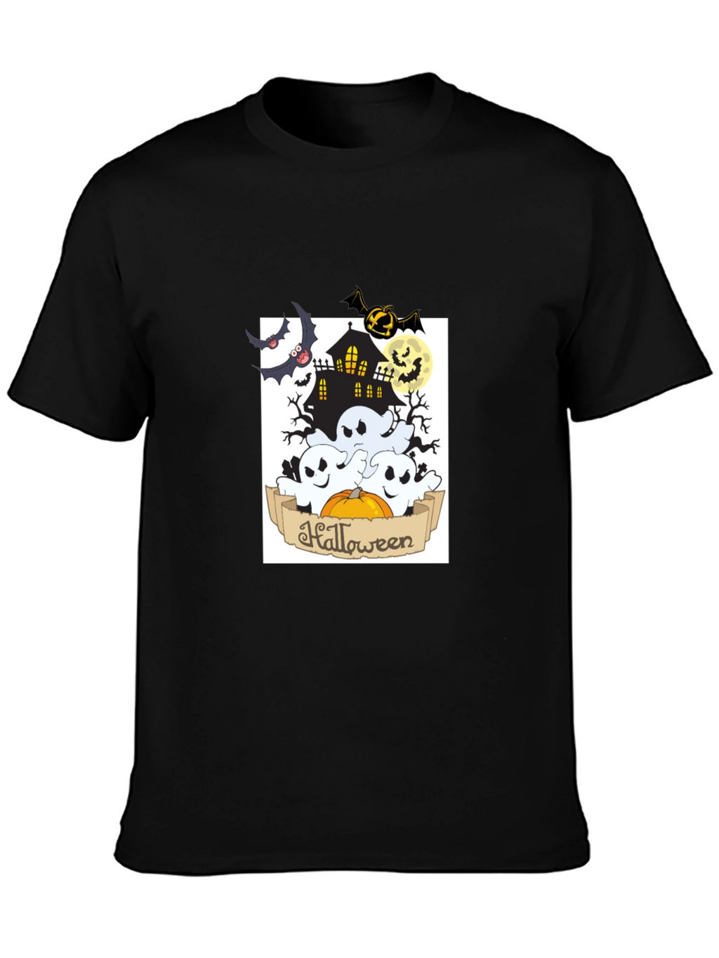 Spooky Halloween Black Graphic Tee
