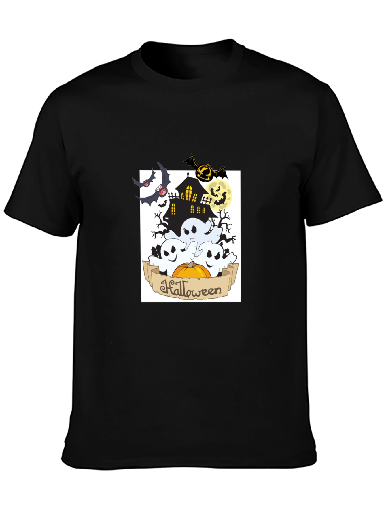 Spooky Halloween Black Graphic Tee