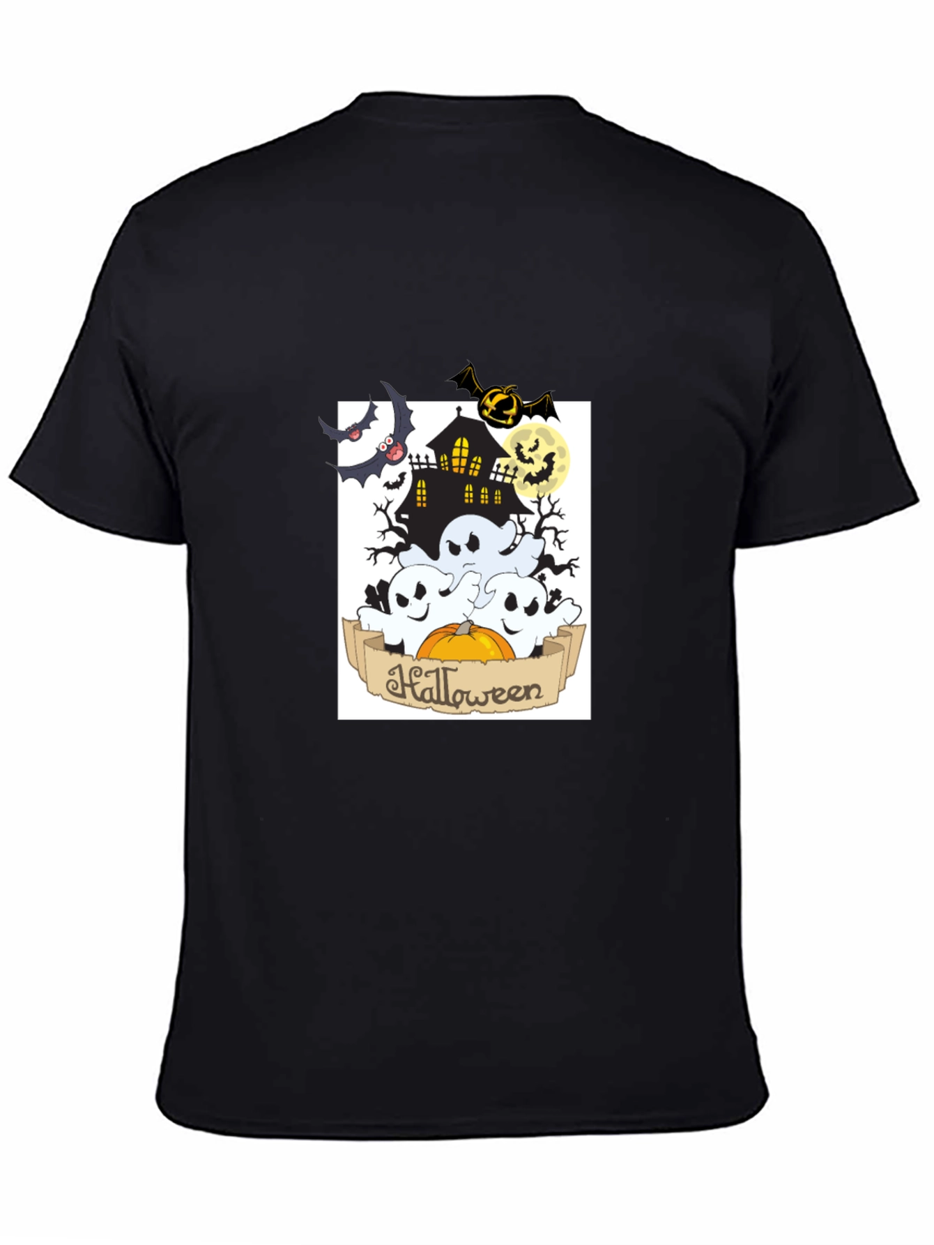 Spooky Halloween Black Graphic Tee