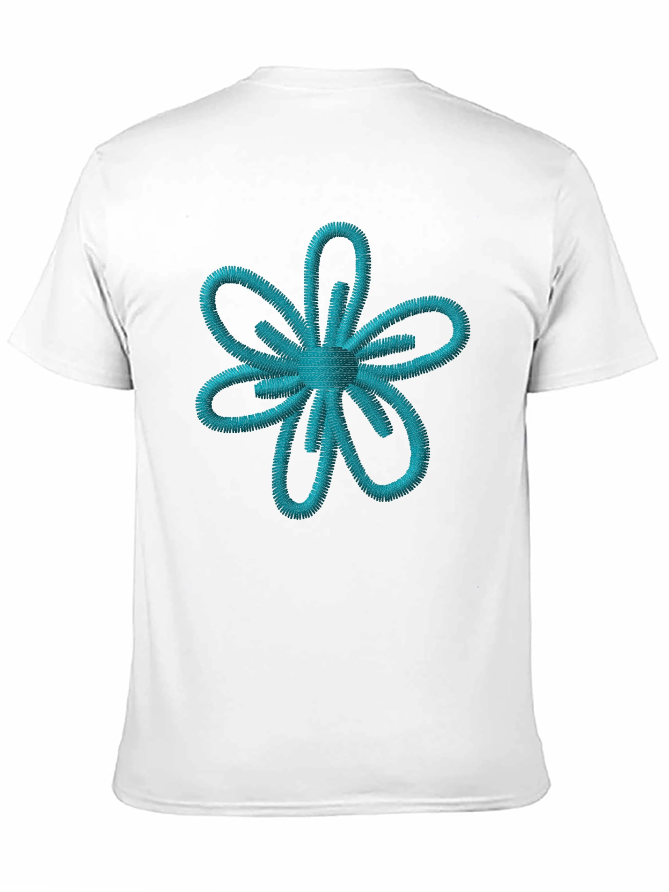 Embroidered Flower Graphic T-Shirt