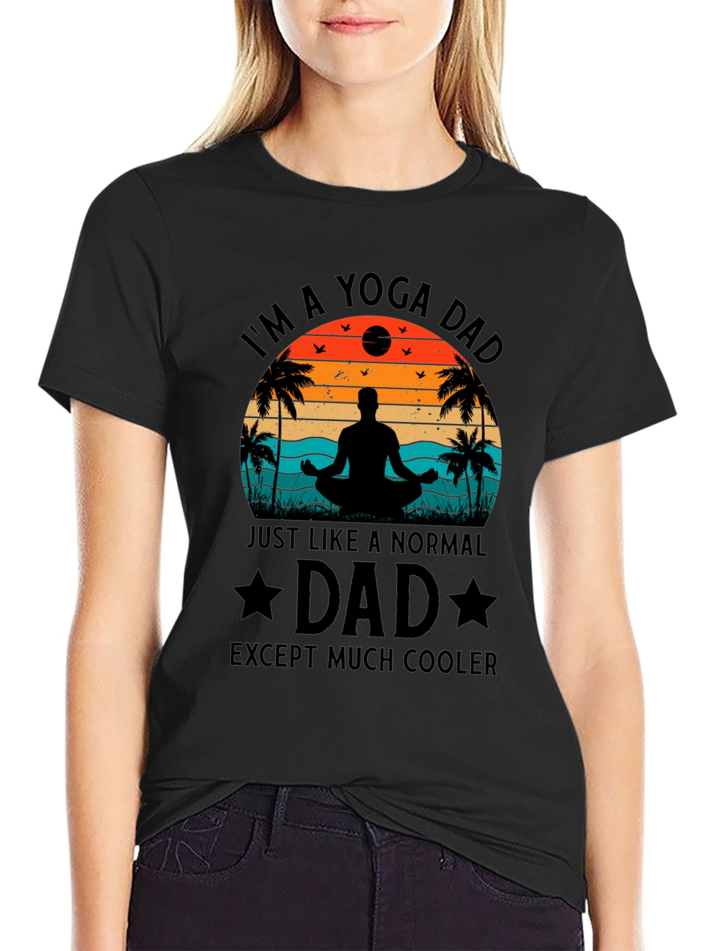 Yoga Dad Black T-Shirt - Cool Fathers Day Gift