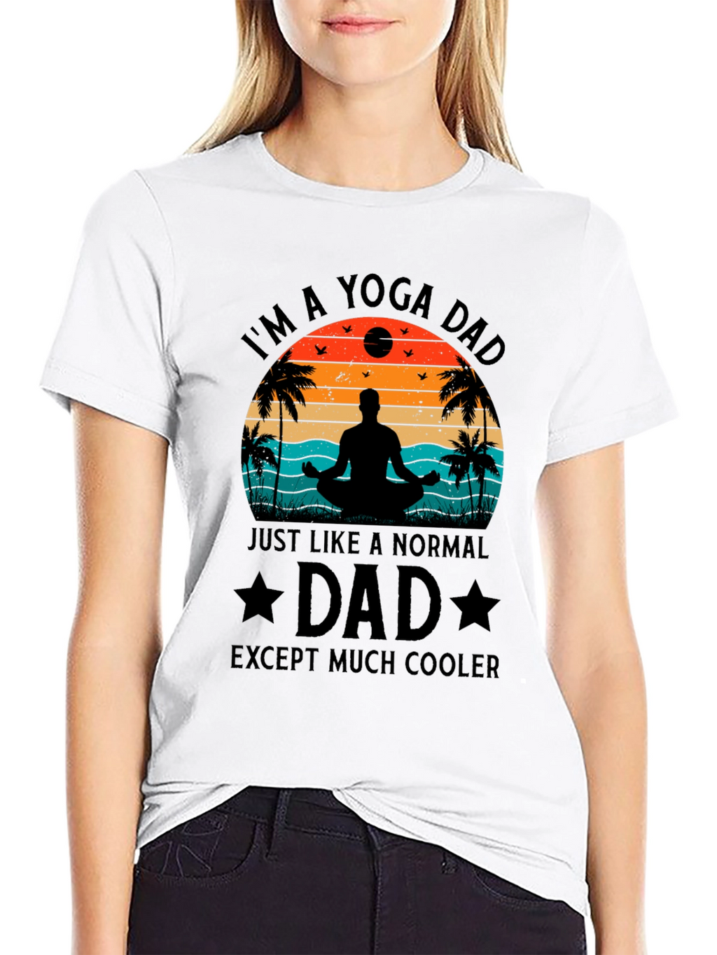 Yoga Dad Black T-Shirt - Cool Fathers Day Gift