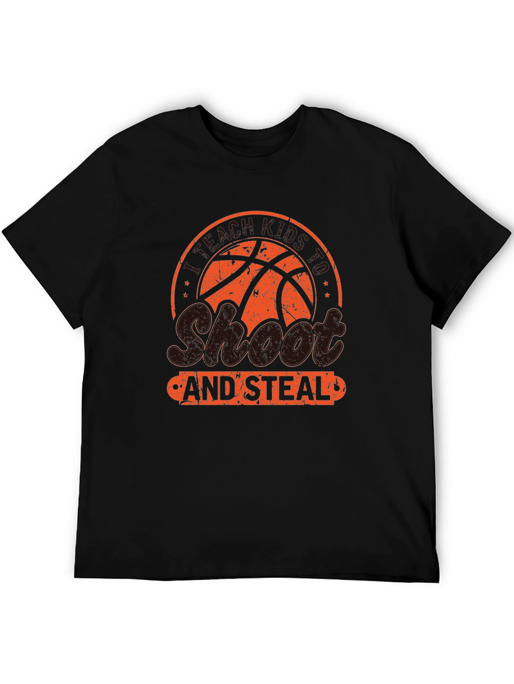 Shoot and Steal Basketball Graphic T-Shirt