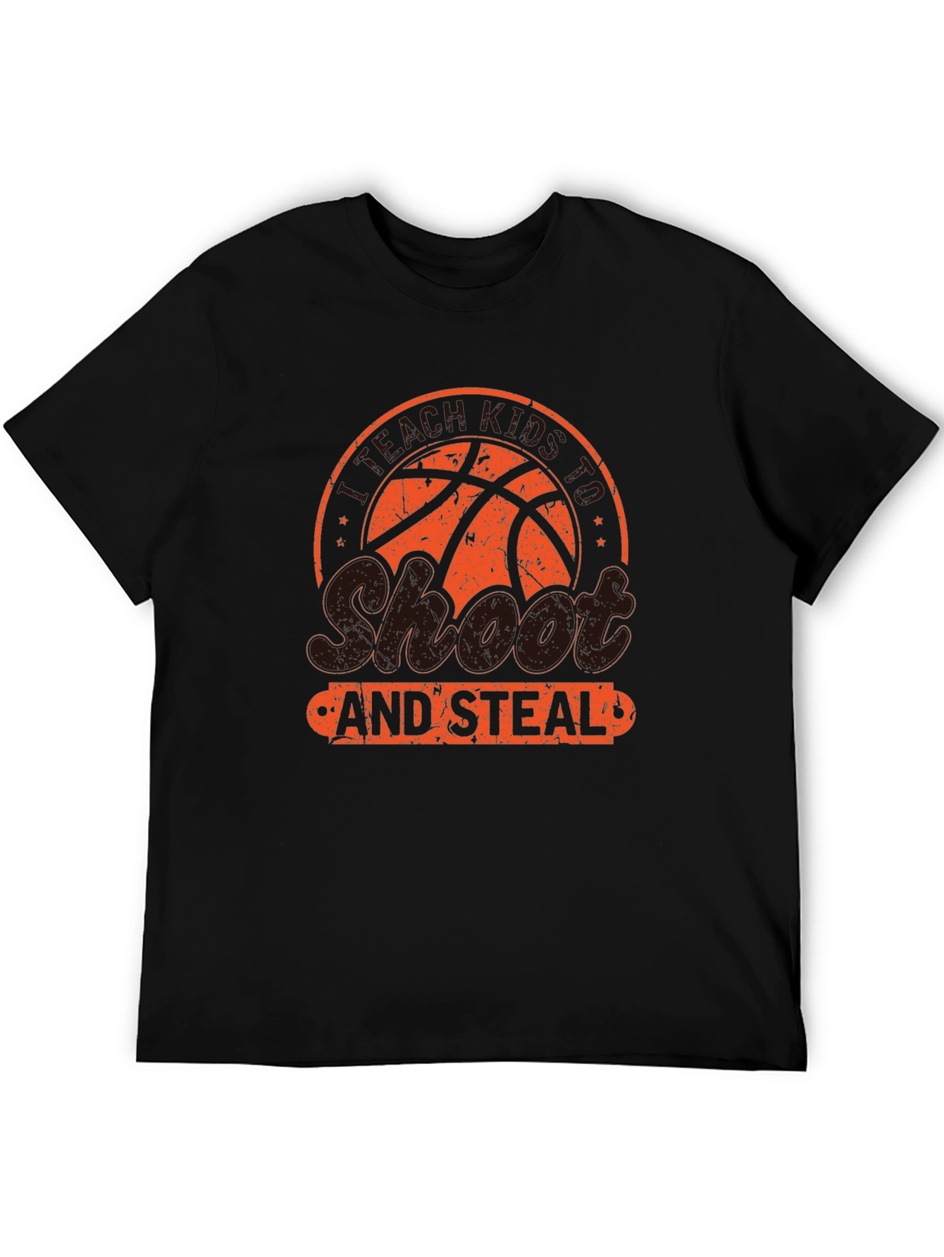 Shoot and Steal Basketball Graphic T-Shirt