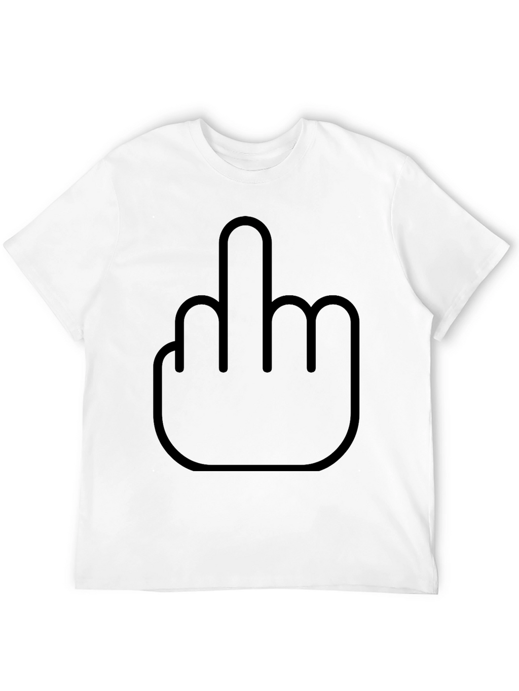 Funny Middle Finger Graphic Black T-Shirt