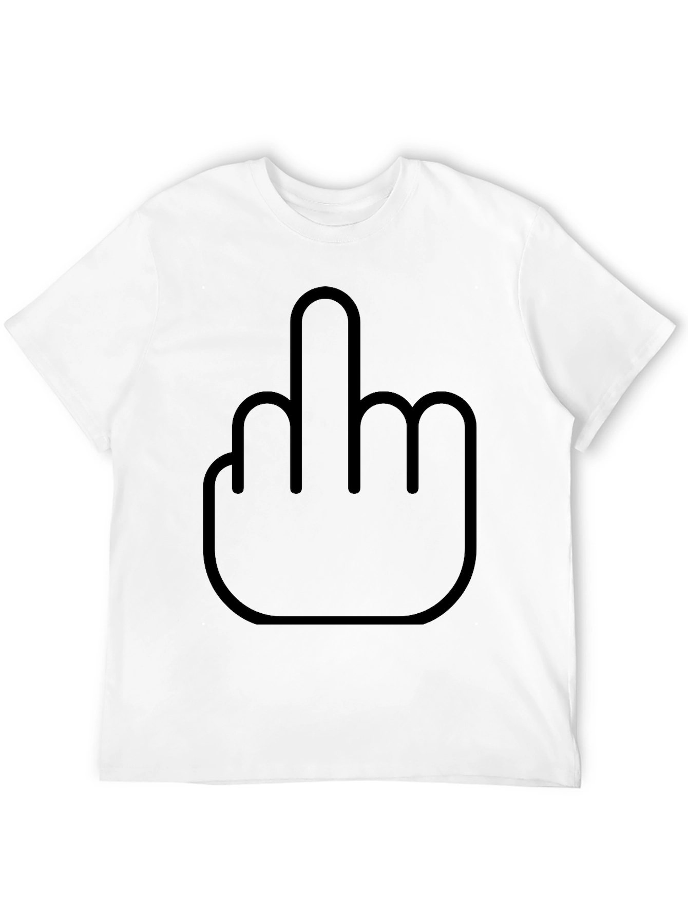 Funny Middle Finger Graphic Black T-Shirt