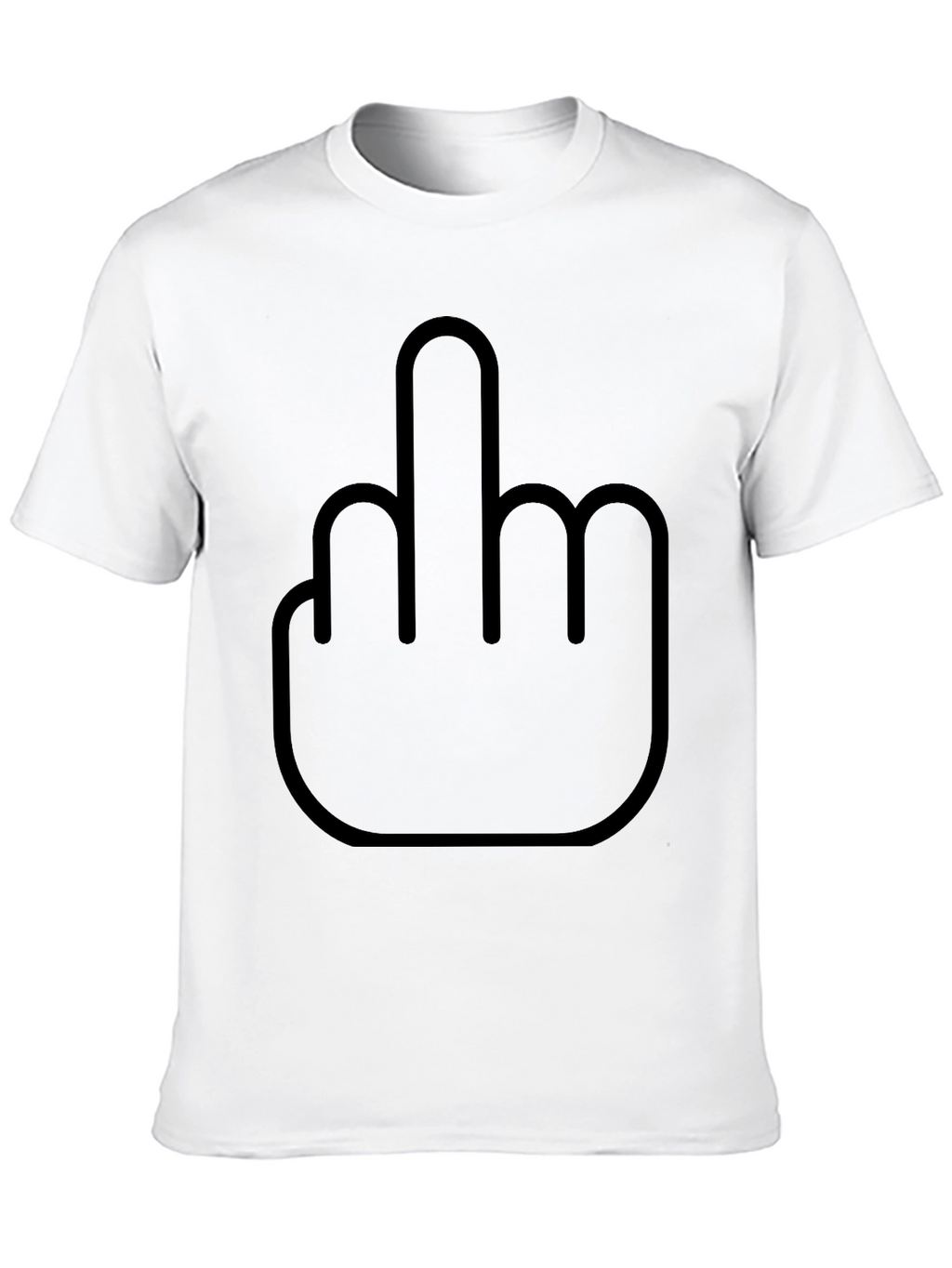 Funny Middle Finger Graphic Black T-Shirt