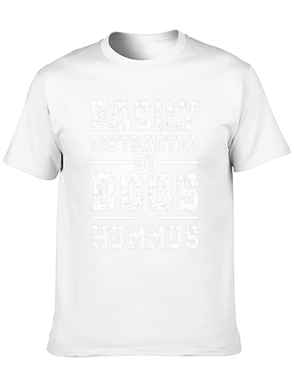 Easily Distracted by Dogs & Hummus Funny T-Shirt
