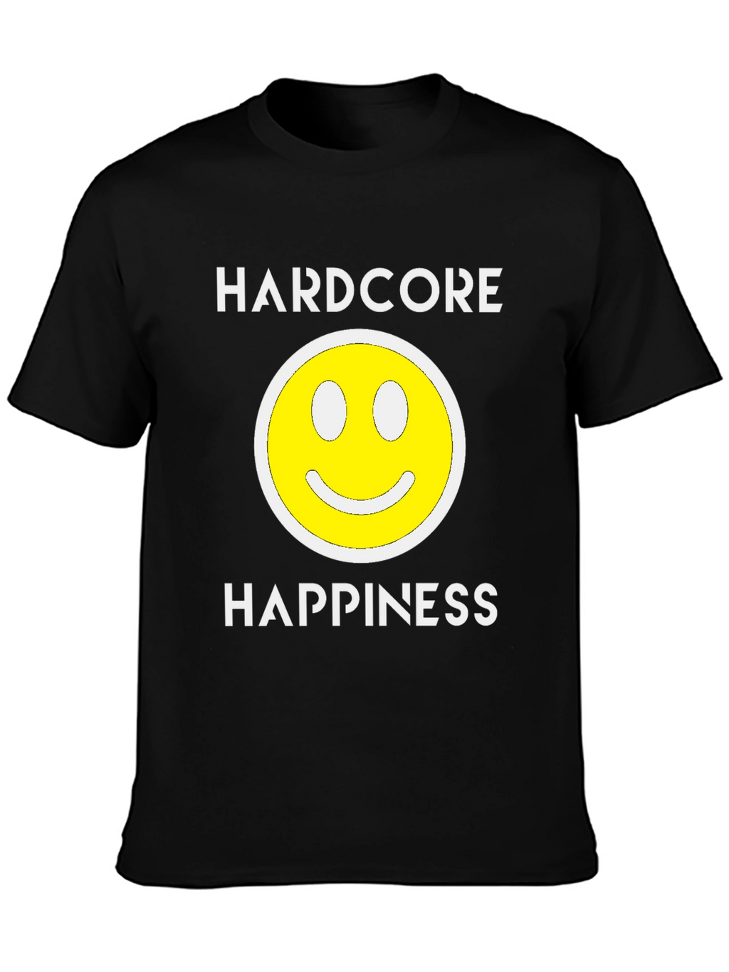 Hardcore Happiness Graphic T-Shirt - Black