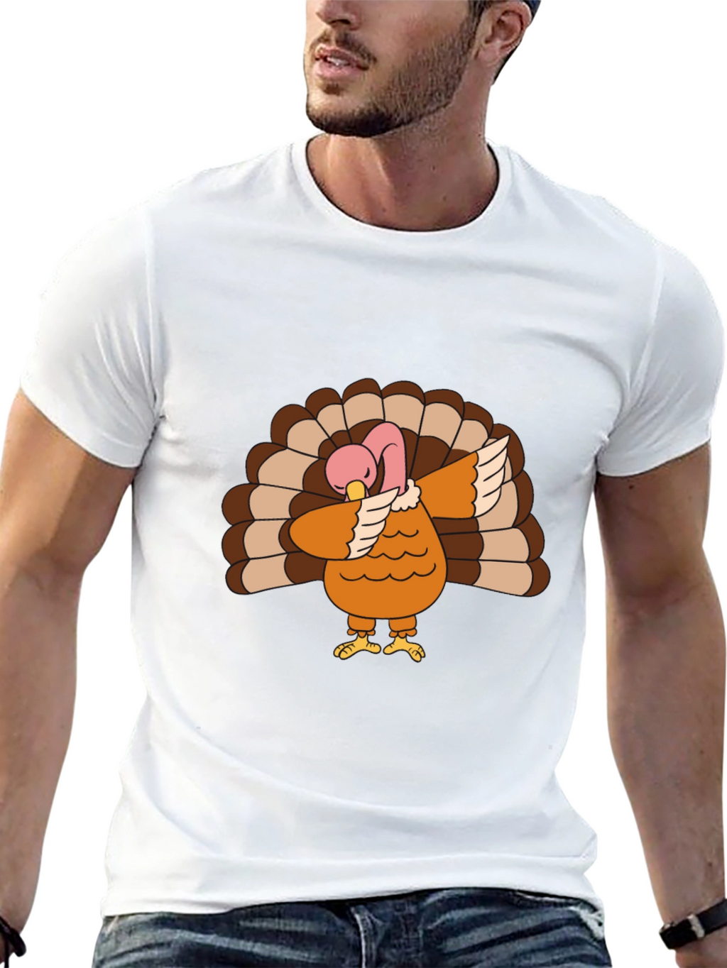 Dabbing Turkey Graphic Tee - Thanksgiving Fun!