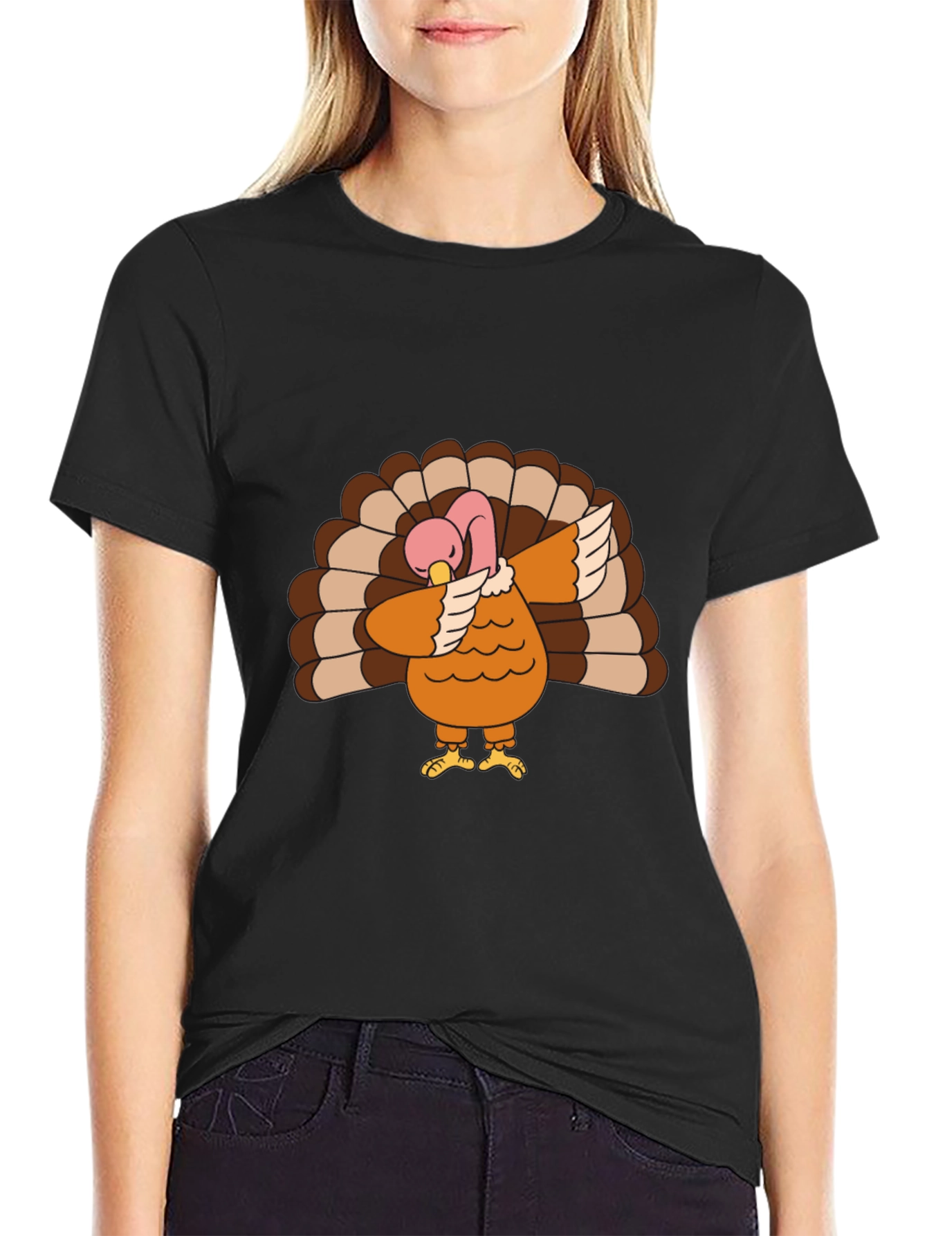 Dabbing Turkey Graphic Tee - Thanksgiving Fun!