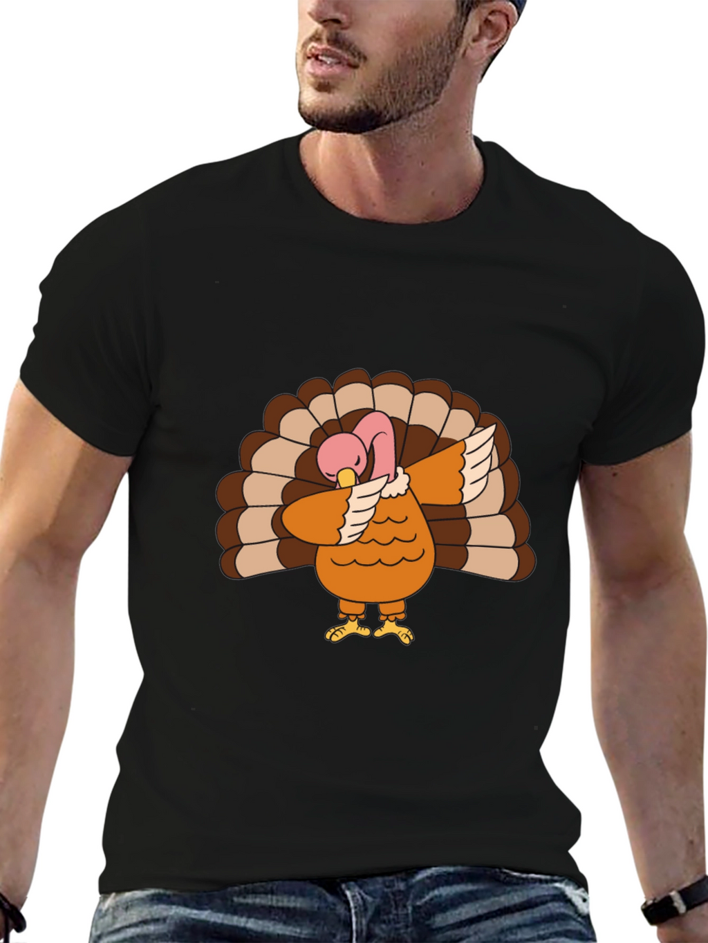Dabbing Turkey Graphic Tee - Thanksgiving Fun!