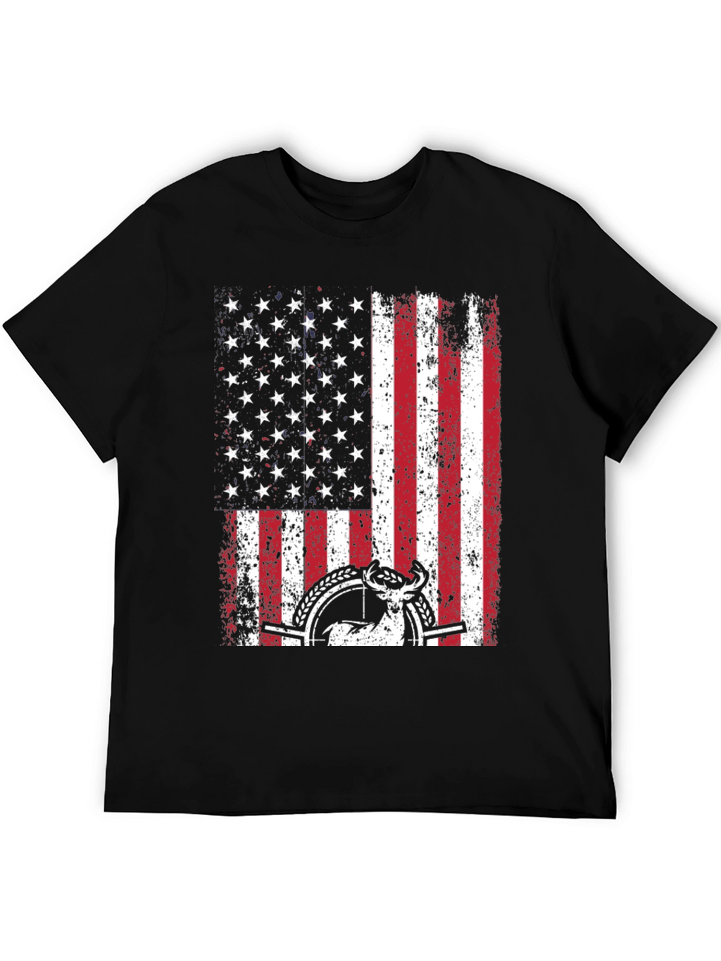 American Flag Deer Hunting Graphic Tee