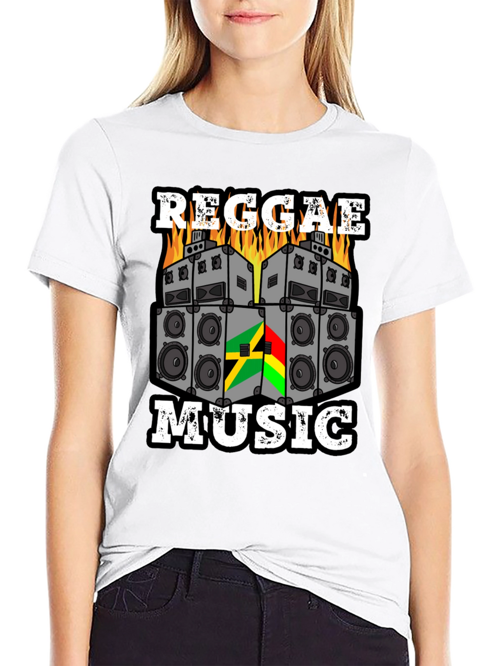 Reggae Music Graphic Tee - Black Cotton