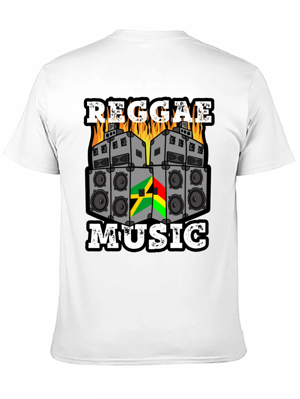 Reggae Music Graphic Tee - Black Cotton