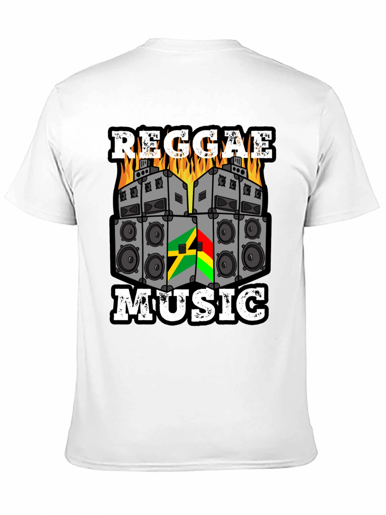 Reggae Music Graphic Tee - Black Cotton