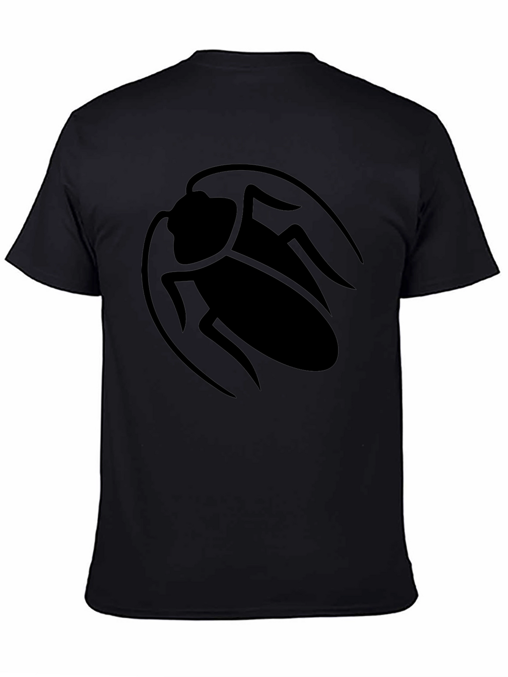 Black Roach Graphic Tee - Bold Insect Design