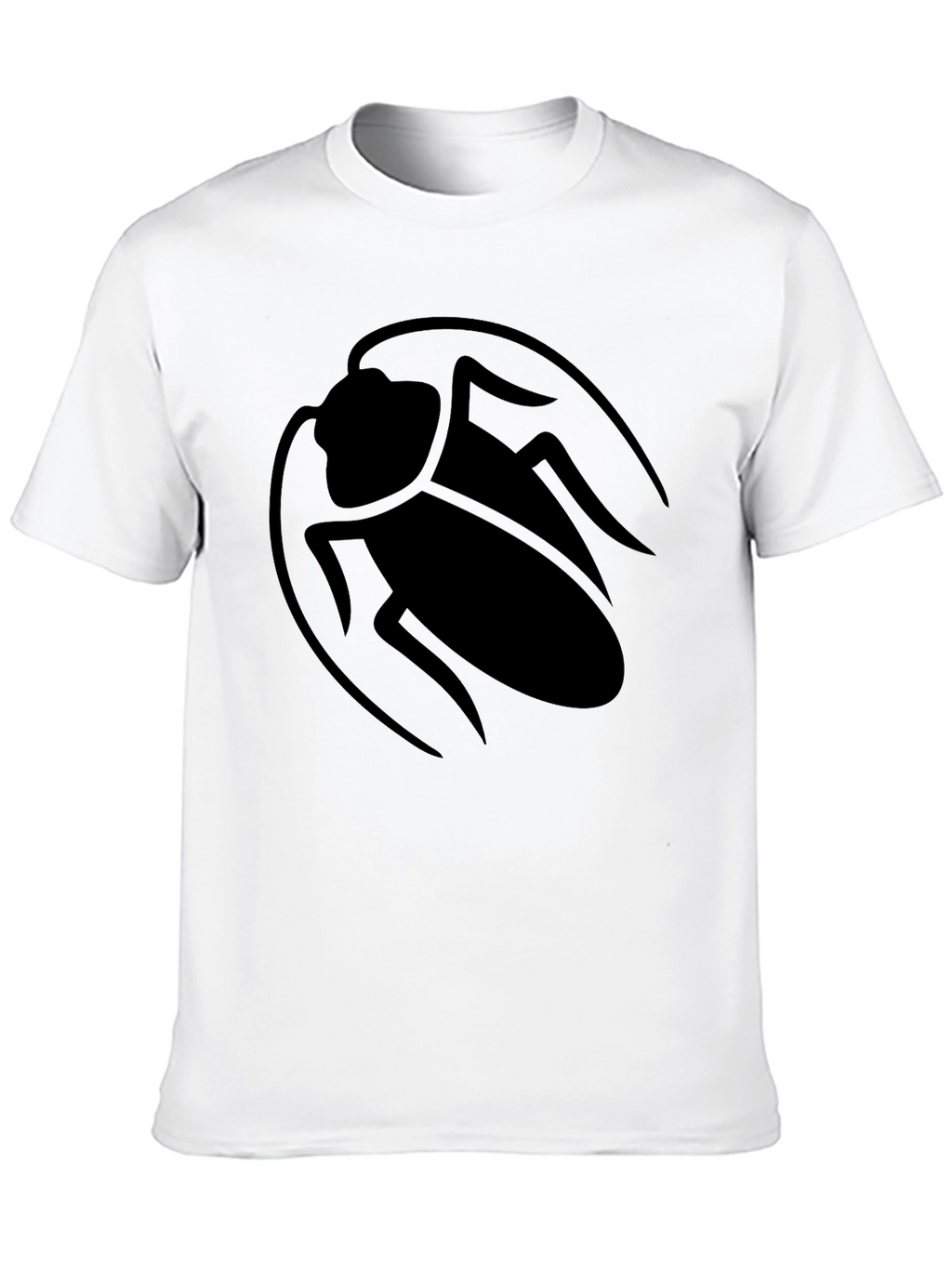 Black Roach Graphic Tee - Bold Insect Design