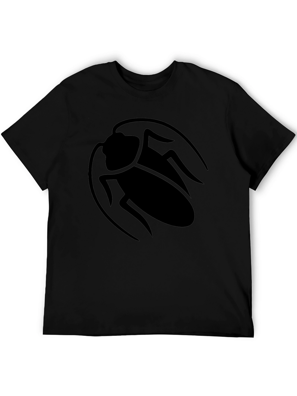 Black Roach Graphic Tee - Bold Insect Design
