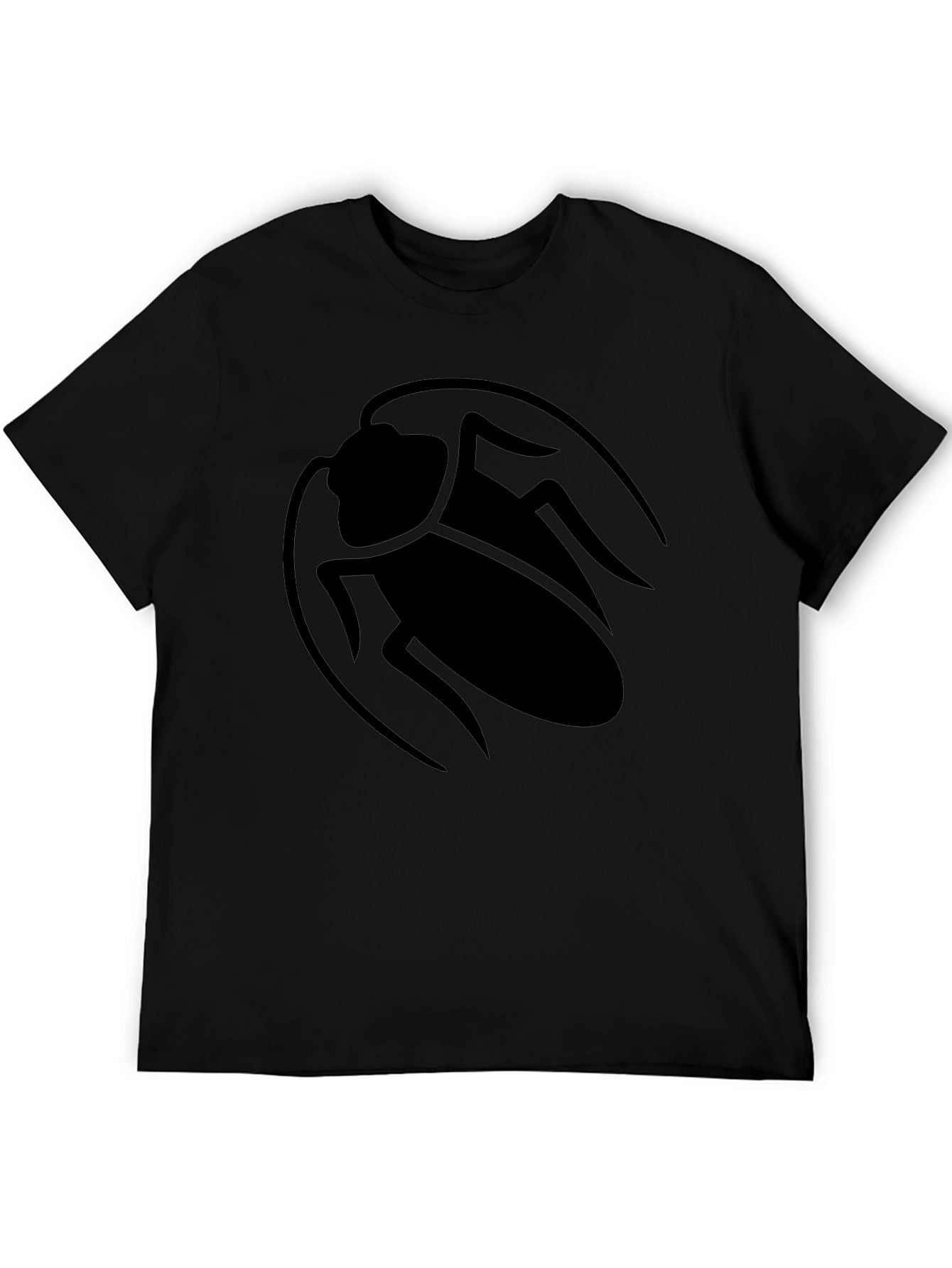Black Roach Graphic Tee - Bold Insect Design