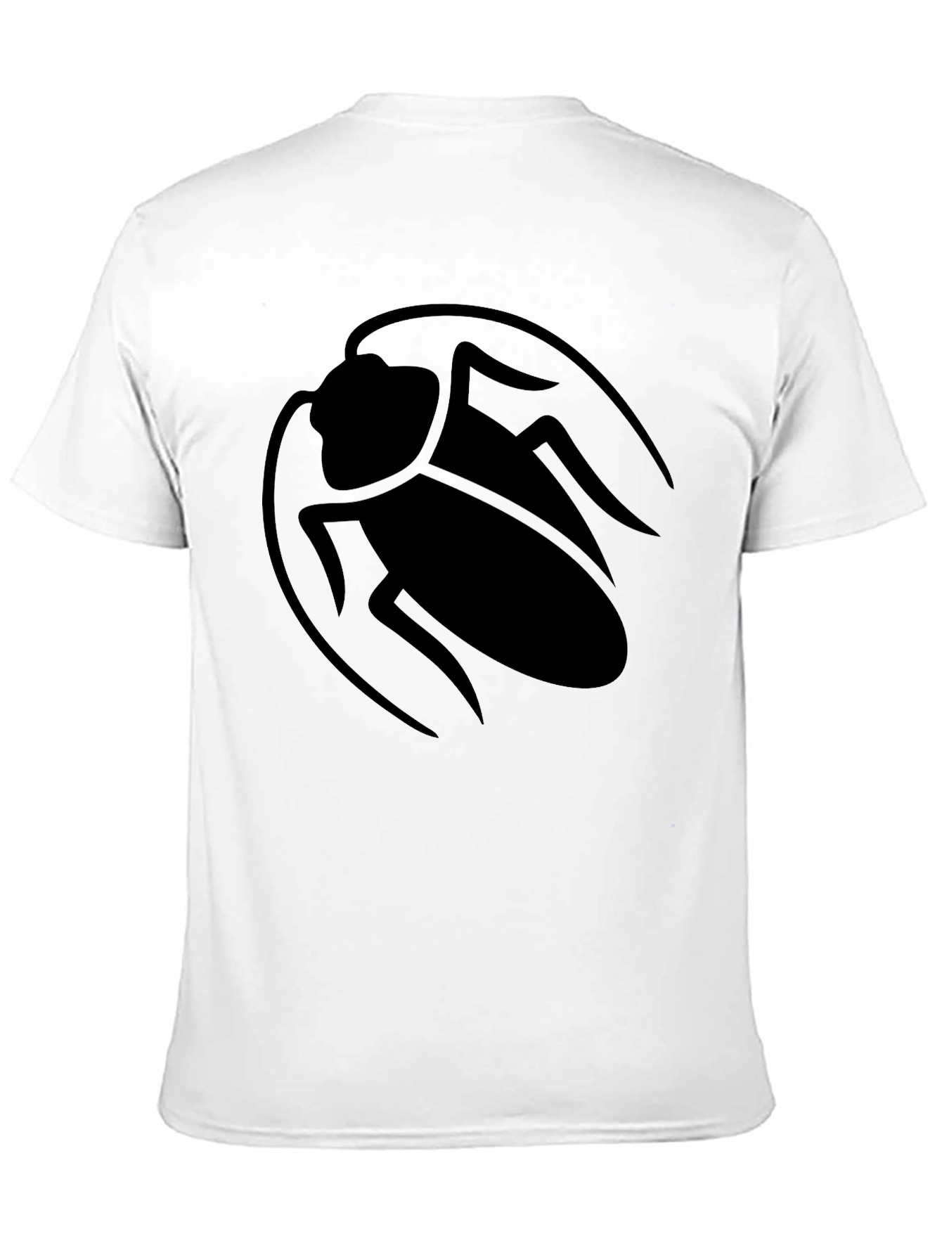 Black Roach Graphic Tee - Bold Insect Design