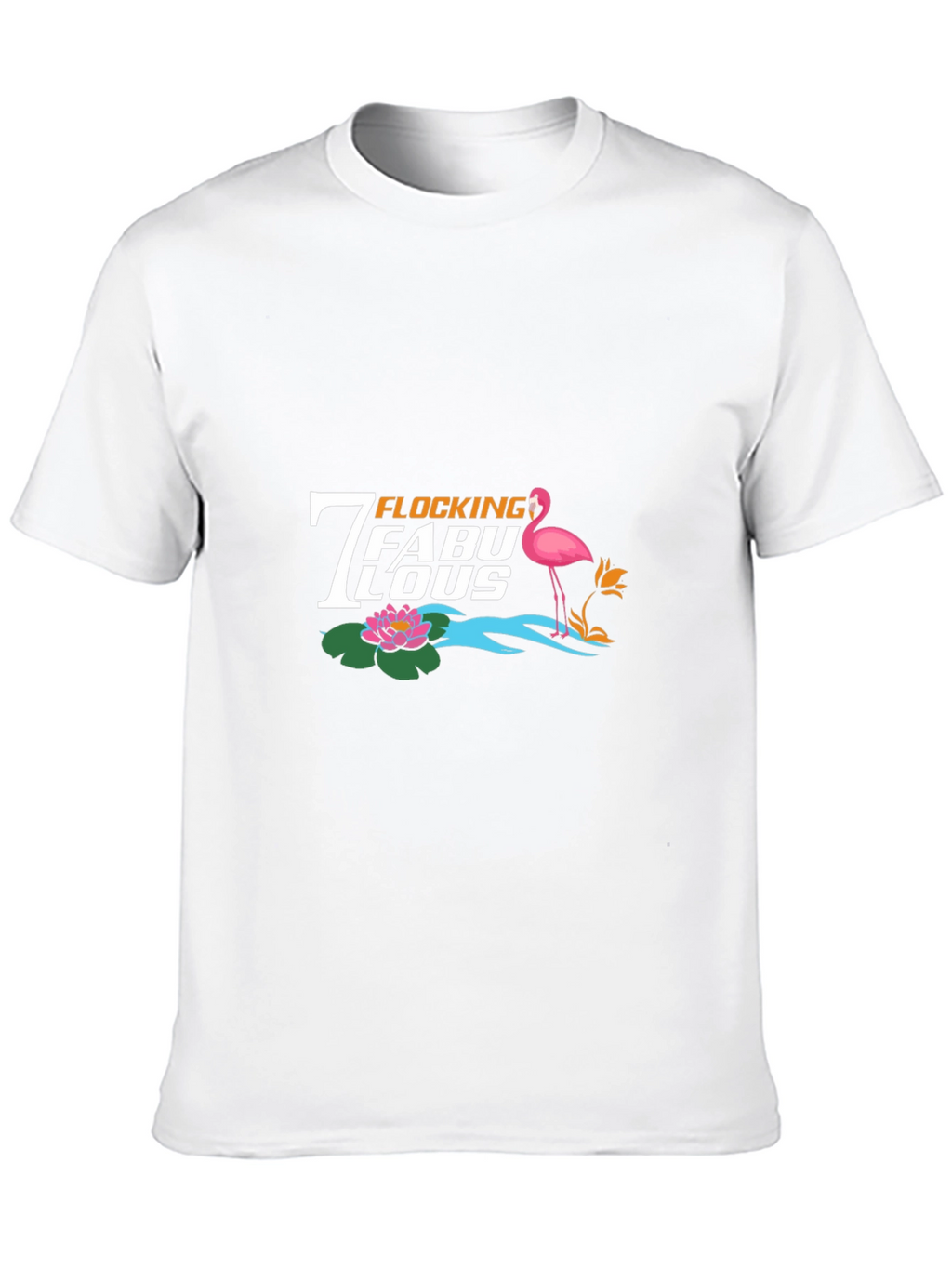 Flocking Fabulous Flamingo Graphic Tee - Black