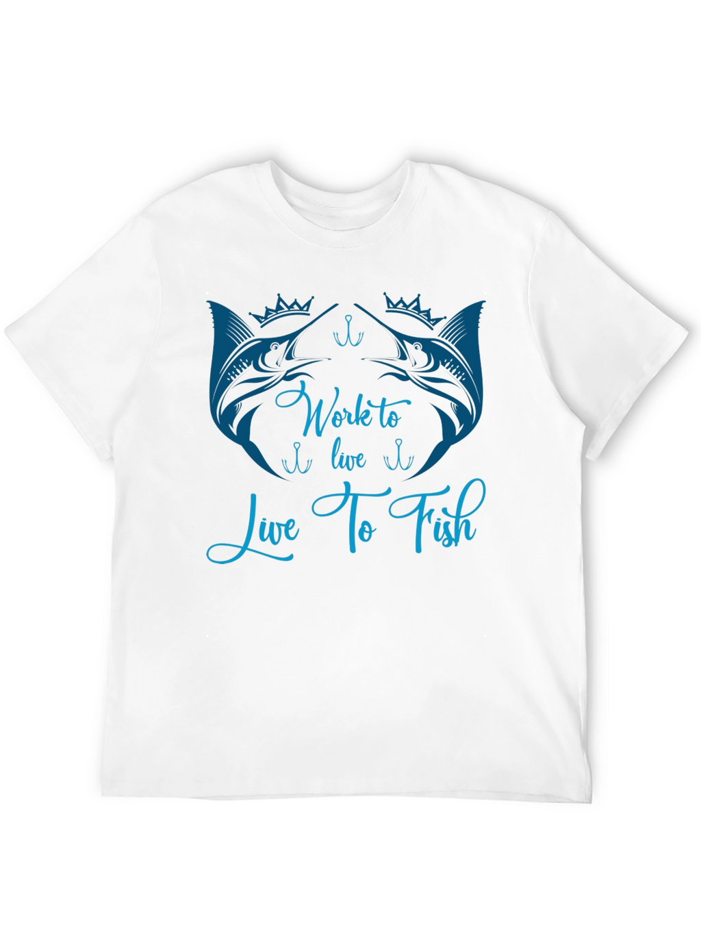 Work to Live Live to Fish Black T-Shirt